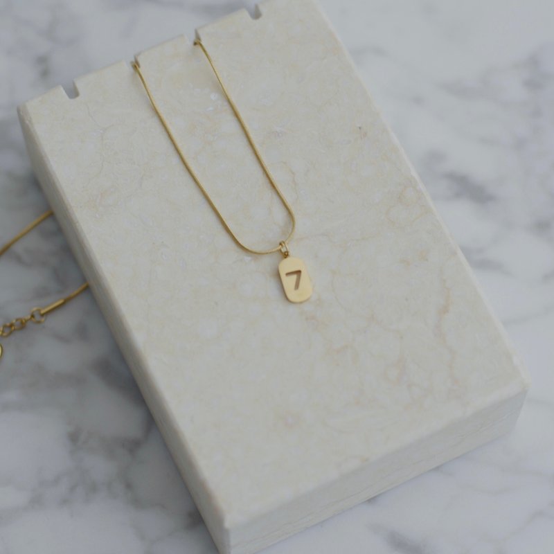 Shop Shapes Studio Lucky Seven Charm Necklace In Gold