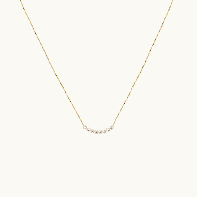 Shapes Studio Mini Freshwater Pearls Necklace In Gold