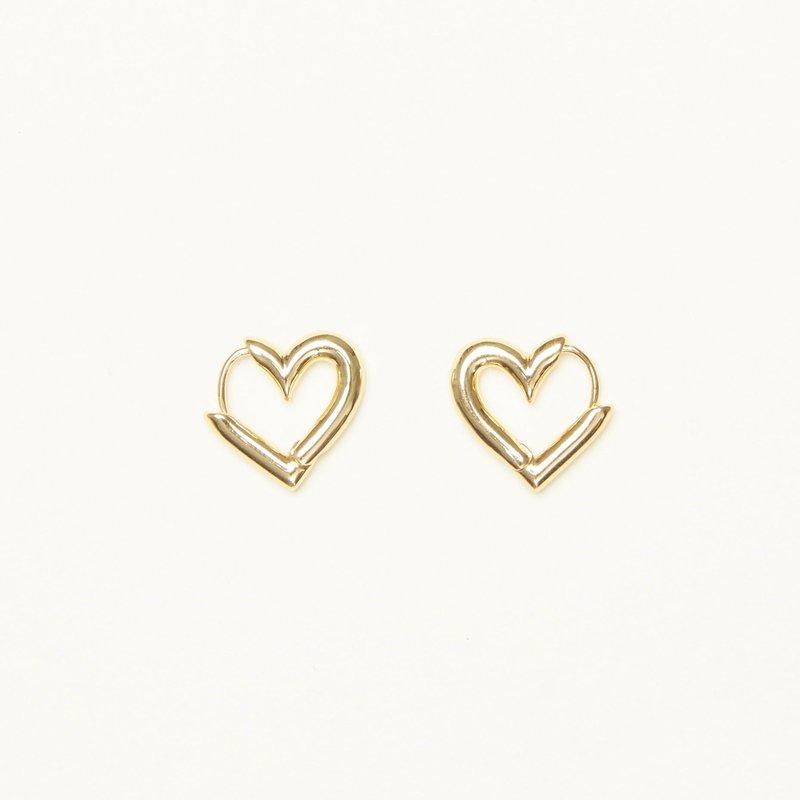 Shapes Studio Mini Heart Hoops In Gold