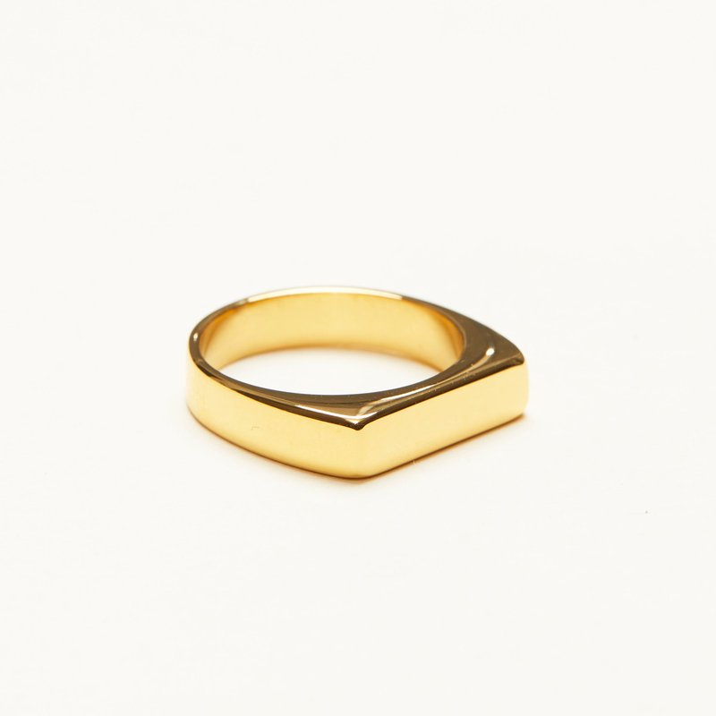 Shapes Studio Minimalist Bar Ring In Gold