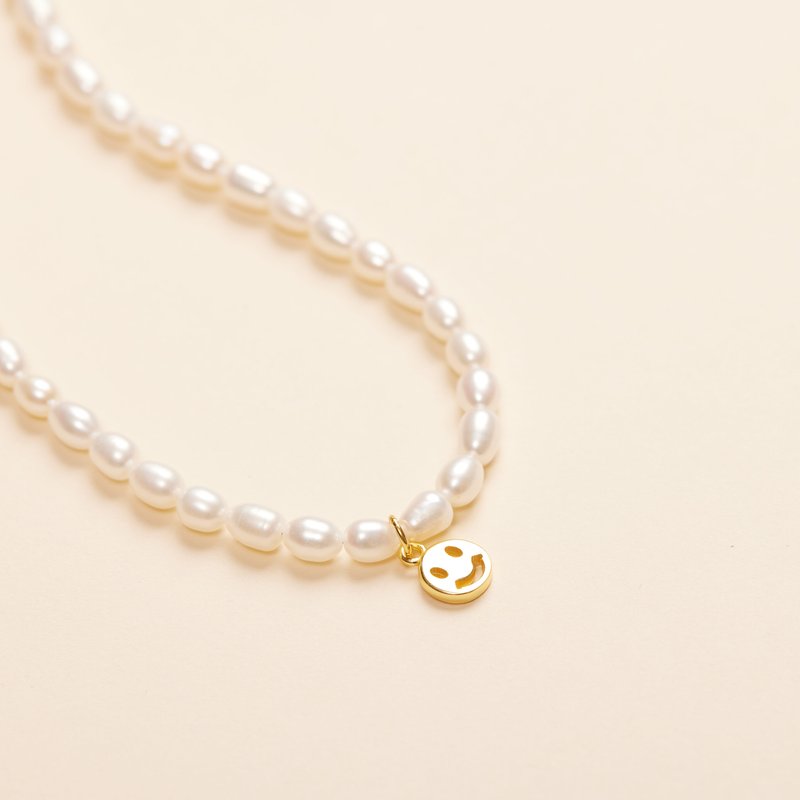 Shop Shapes Studio Pearl Chain Necklace In Gold