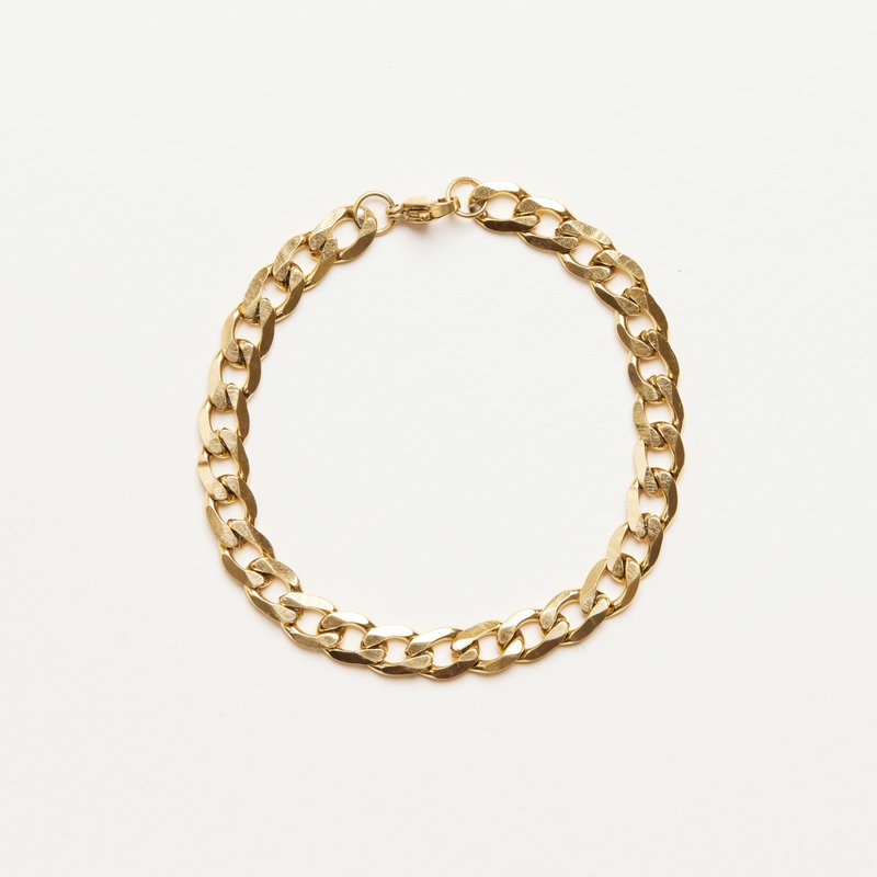 Shapes Studio Round Curb Chain Bracelet In Gold
