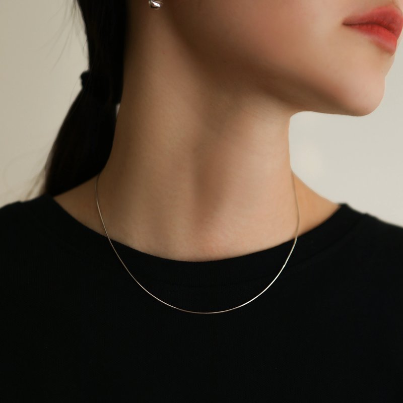 Shop Shapes Studio Stacking Herringbone Necklace In Grey