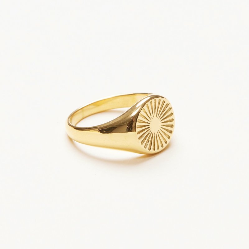 Shapes Studio Sun Signet Ring In Gold