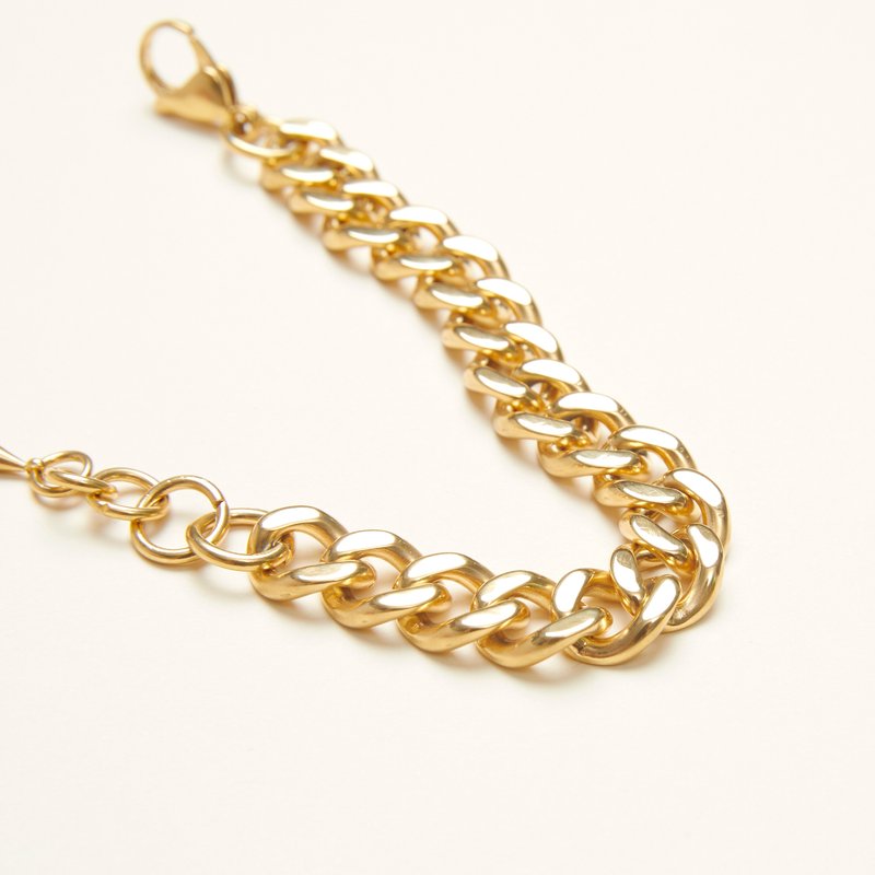 Shop Shapes Studio Thick Curb Chain Bracelet In Gold