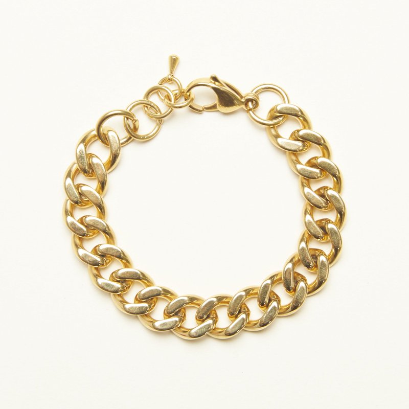 Shapes Studio Thick Curb Chain Bracelet In Gold