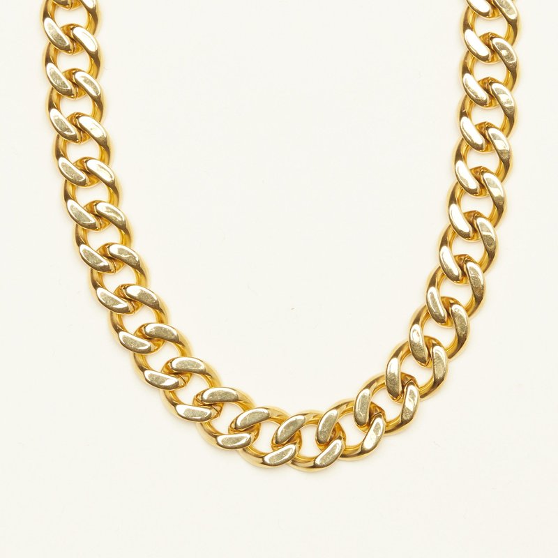 Shapes Studio Thick Curb Chain Necklace In Gold