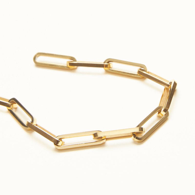Shop Shapes Studio Thick Paperclip Chain Bracelet In Gold
