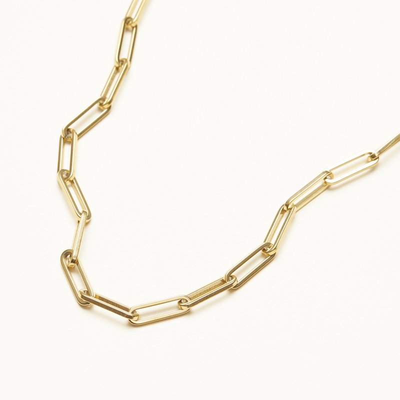 Shapes Studio Thick Paperclip Chain Necklace In Gold