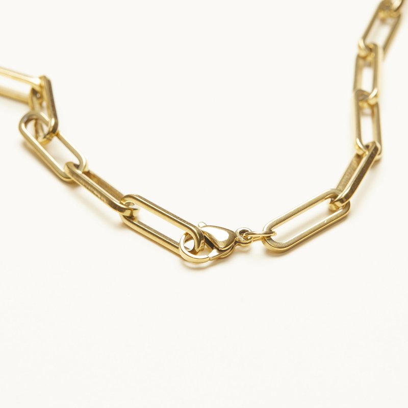 Shop Shapes Studio Thick Paperclip Chain Necklace In Gold