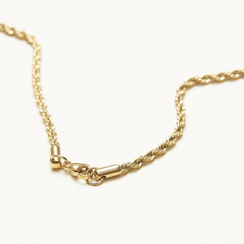 Shop Shapes Studio Thin French Twist Rope Chain Necklace In Gold