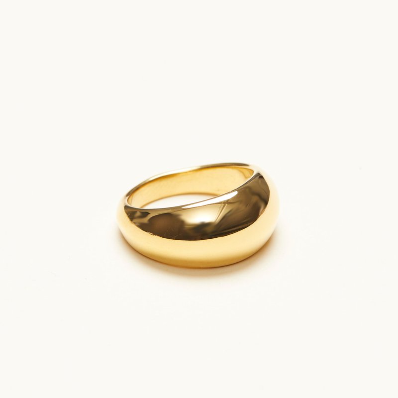 Shapes Studio Timeless Bold Dome Ring In Gold