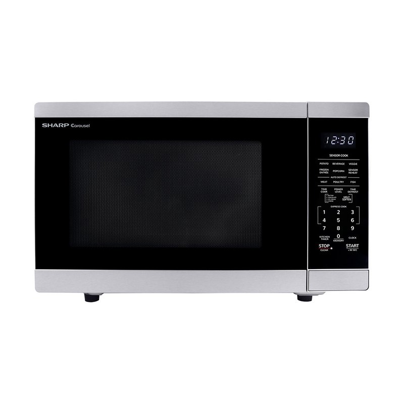 Sharp 1.4 Cu. Ft. Stainless Steel Countertop Microwave In White