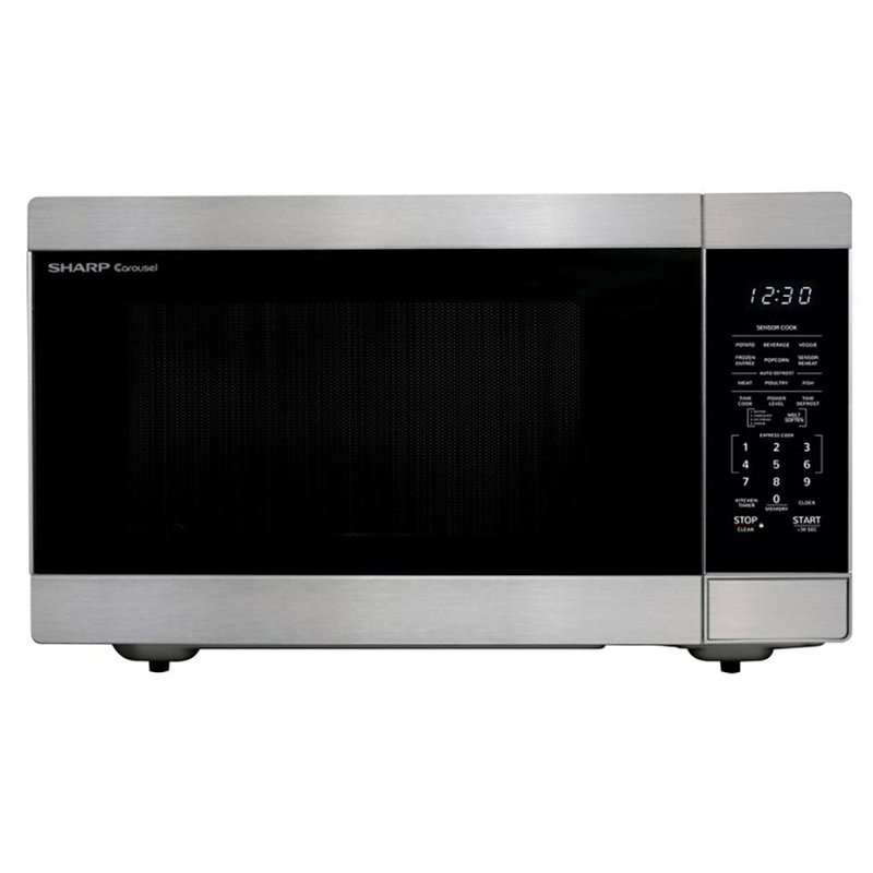 Sharp 2.2 Cu. Ft. Stainless Steel Countertop Microwave In White