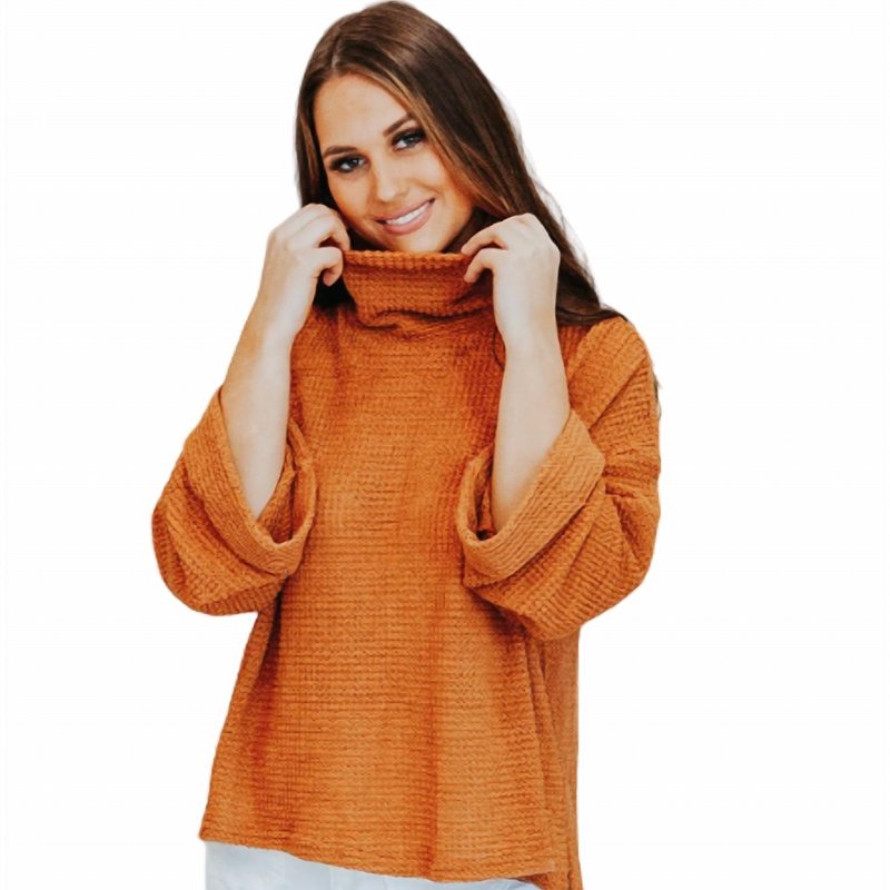 Shop She + Sky Worth A Date Sweater In Orange
