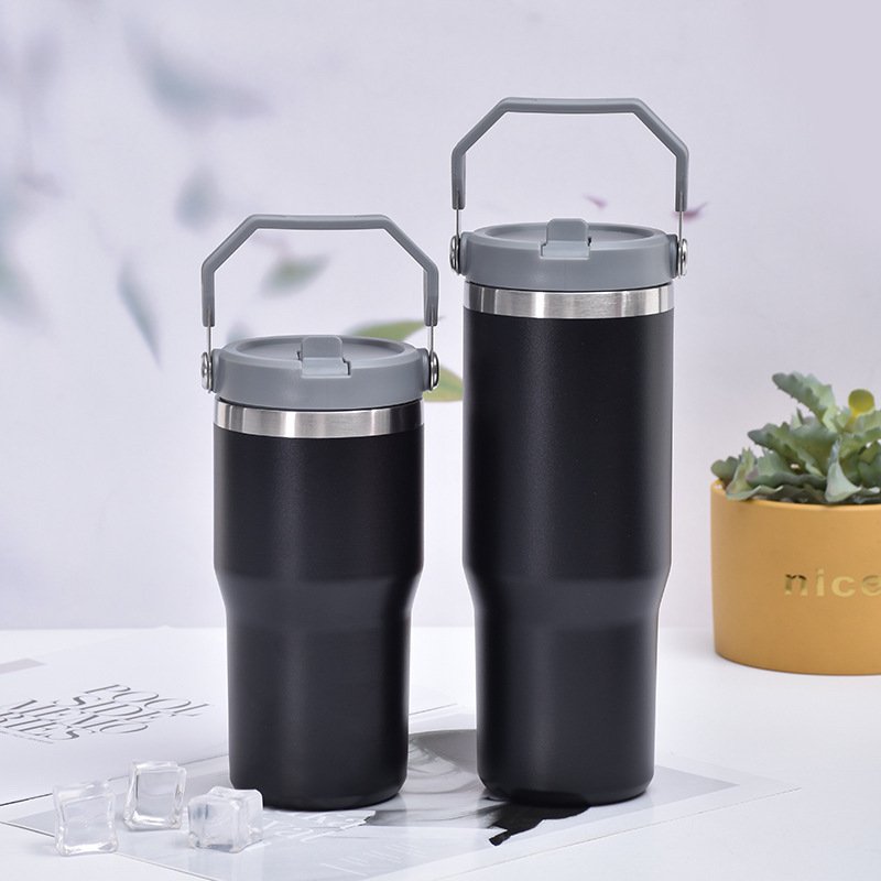 Shop Sheshow 20oz/30oz H2.0 Flowstate Stainless Steel Vacuum Insulated Flasks In Black