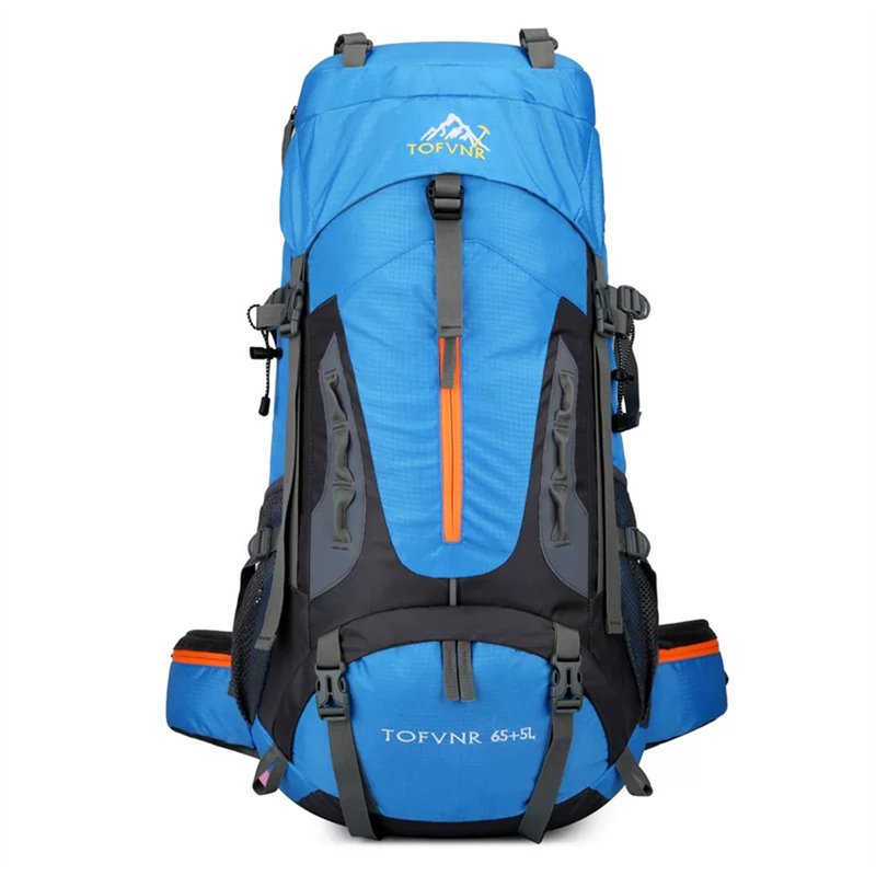 Shop Sheshow 70l Camping Backpack Travel Bag Climbing Men Women Hiking Trekking Bag Outdoor Mountaineering Sports In Blue