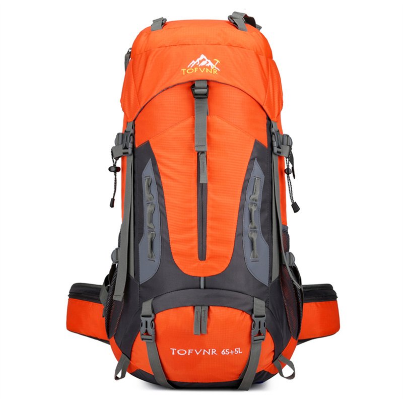 Shop Sheshow 70l Camping Backpack Travel Bag Climbing Men Women Hiking Trekking Bag Outdoor Mountaineering Sports In Orange