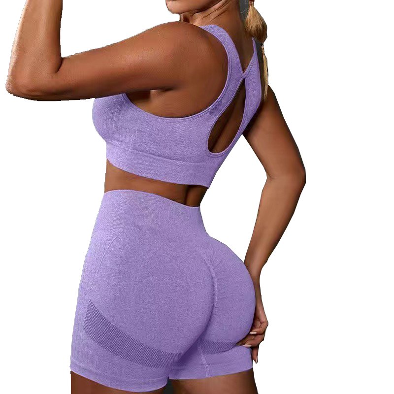 Sheshow Gym Training Yoga Suit Set In Purple