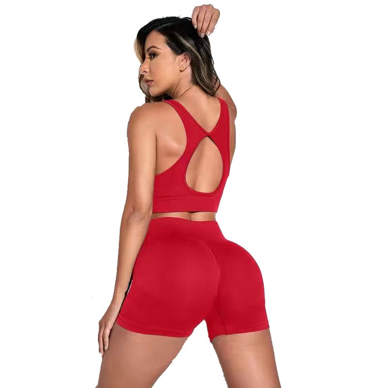 Sheshow Gym Training Yoga Suit Set In Red