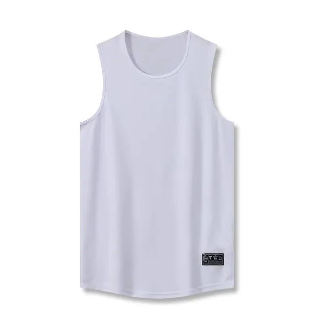 Shop Sheshow Male Sports Marathon Running Tank Top Jogging Gym Fitness Vest In White