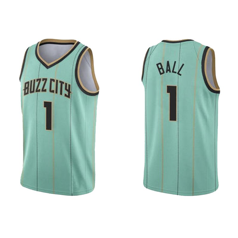 Sheshow Mens Charlotte Hornets Lamelo Ball 1# City Edition Jersey In Green