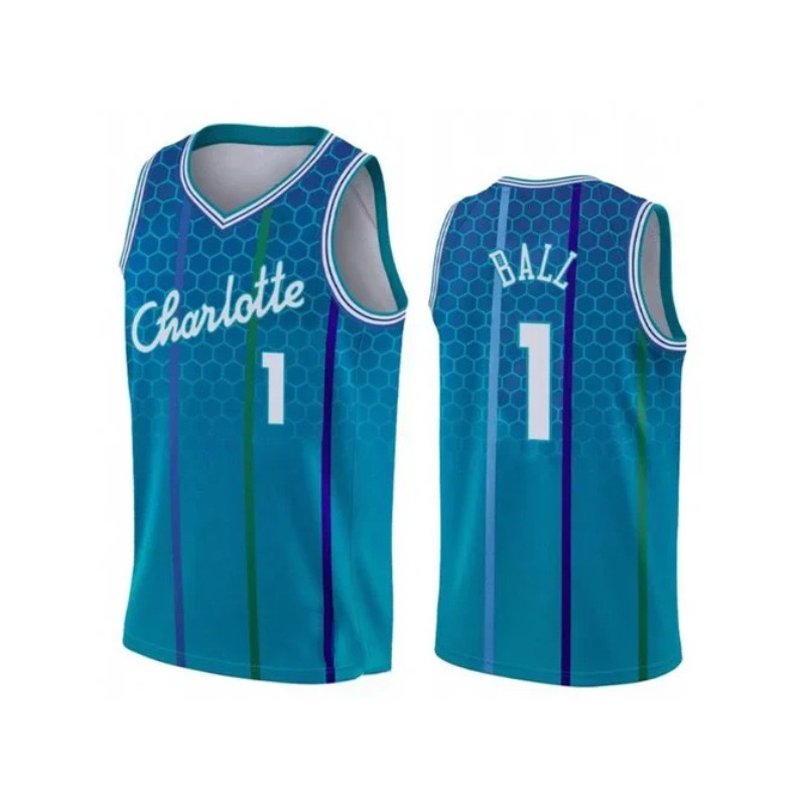 Sheshow Mens Charlotte Hornets Lamelo Ball 2022 City Edition Jersey In Blue