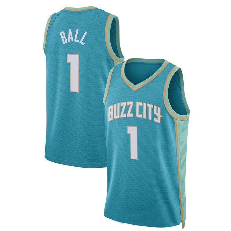 Sheshow Mens Charlotte Hornets Lamelo Ball 2024 City Edition Jersey In Blue