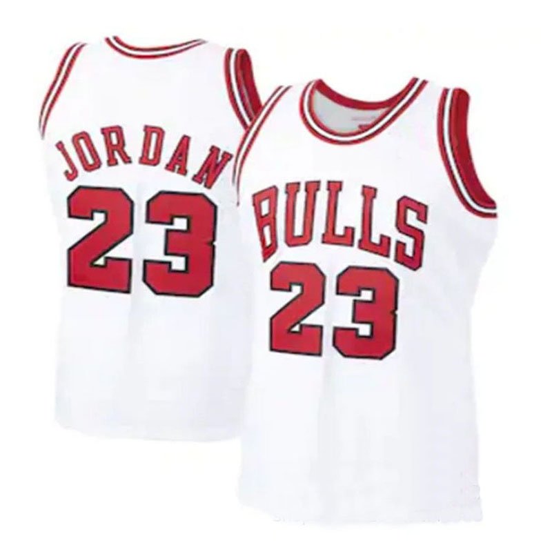 Shop Sheshow Mens Chicago Bulls Michael Jordan White Hardwood Classics Jersey