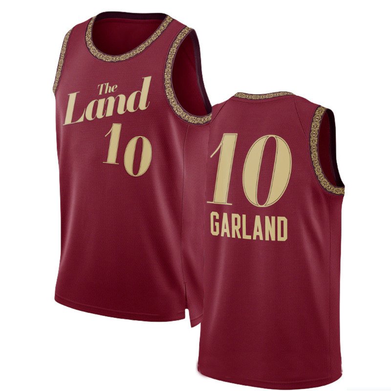 Sheshow Mens Cleveland Cavaliers Darius Garland 2024 Red City Edition Jersey