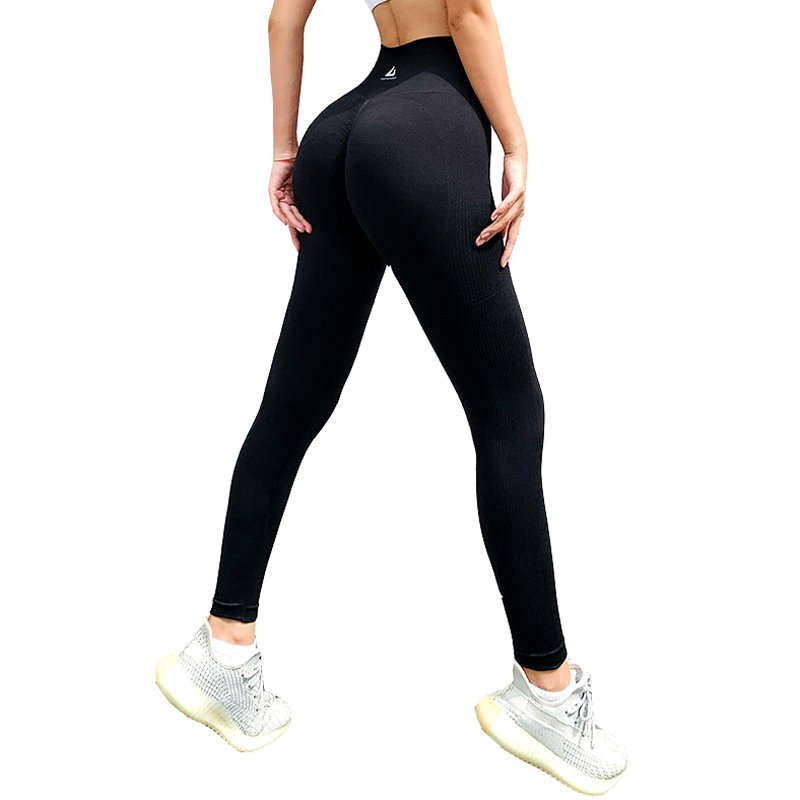 Sheshow Women Hip Lift High Waist Yoga Pants Quick Dried Elastic Tight Sports Pants In Black