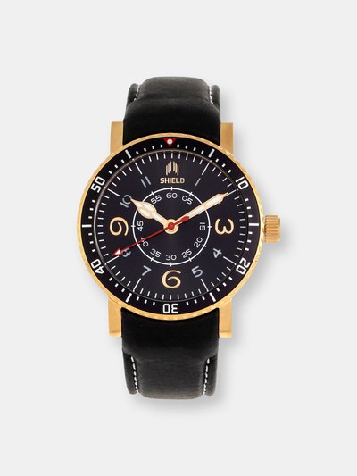 Shield Shield Gilliam Leather-Band Men's Diver Watch - Gold/Black product