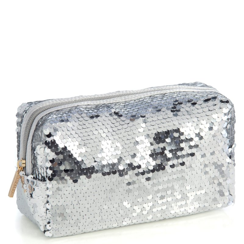 Shiraleah Bling Cosmetic Pouch, Silver In Grey