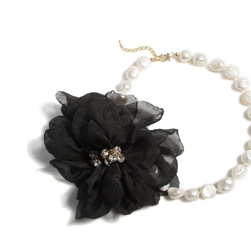 Shiraleah Bloom Necklace, Black