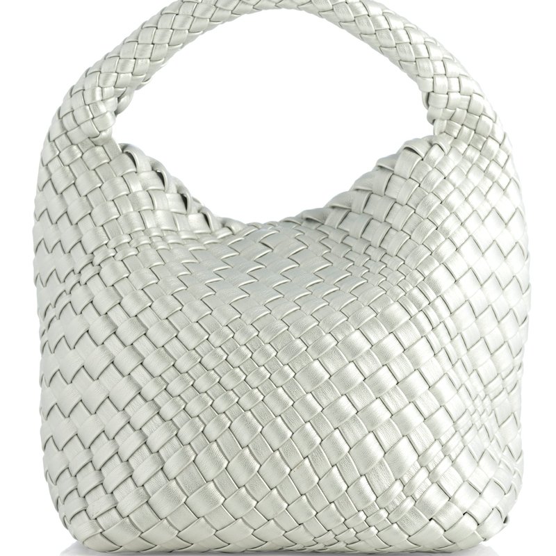 Shop Shiraleah Blythe Mini Hobo Bag, Silver In Grey