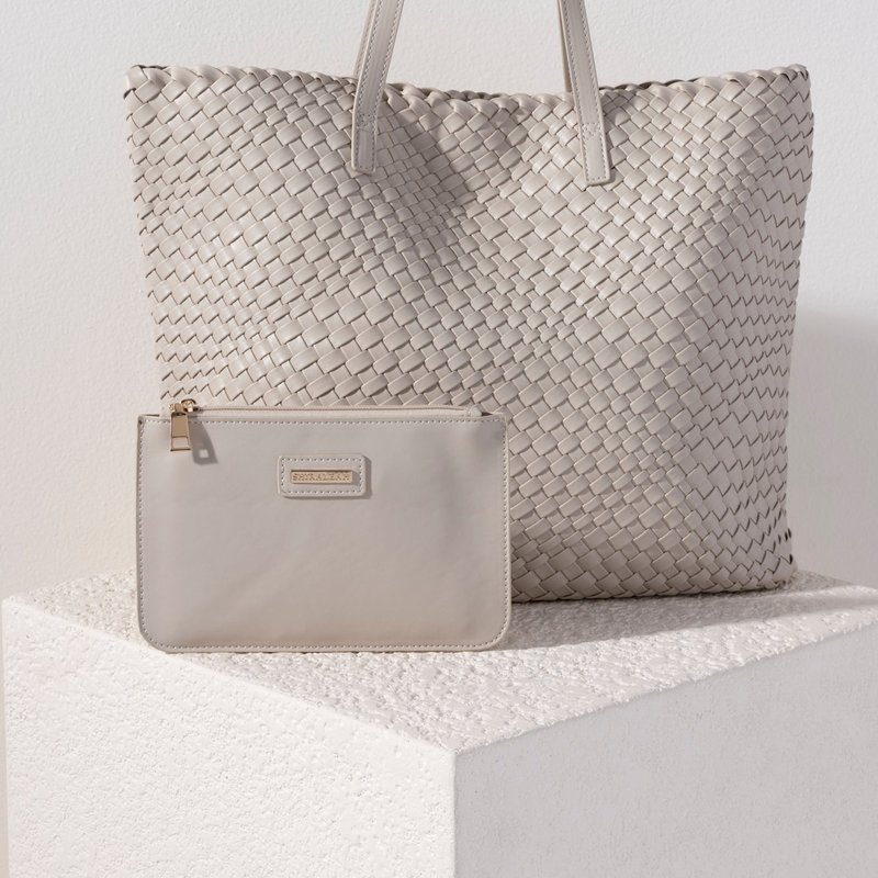 Shop Shiraleah Blythe Tote, Stone In White