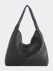 Blythe Woven Hobo Handbags - Black