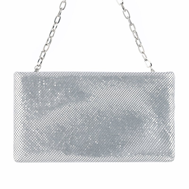 Shop Shiraleah Cameron Shoulder Bag, Silver In Grey