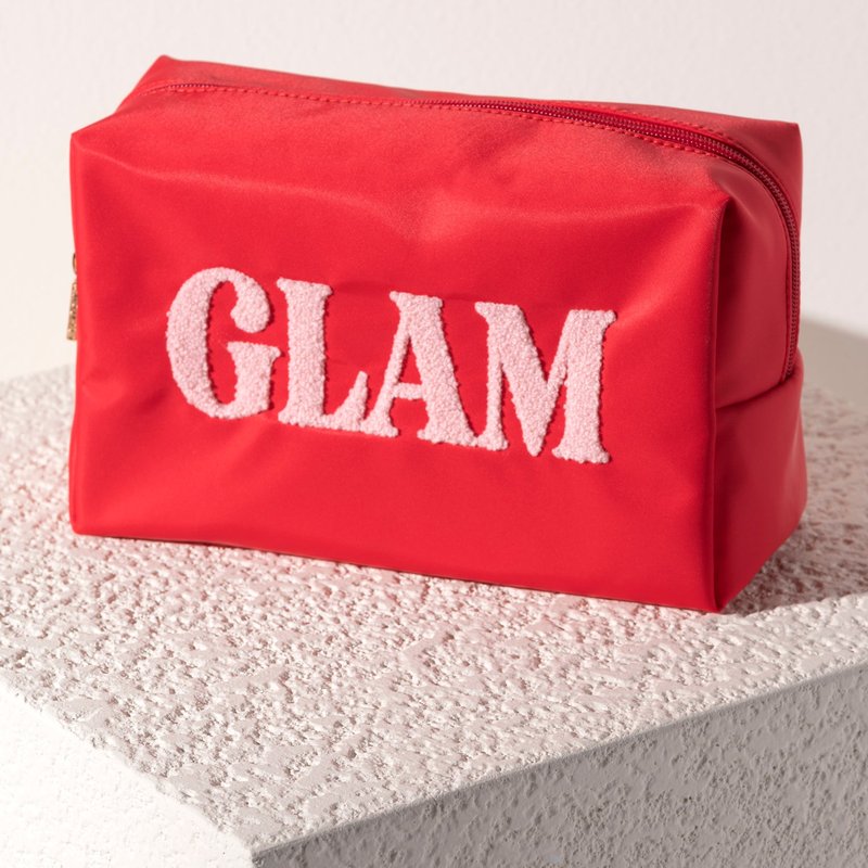 Shiraleah Cara "glam" Cosmetic Pouch In Red