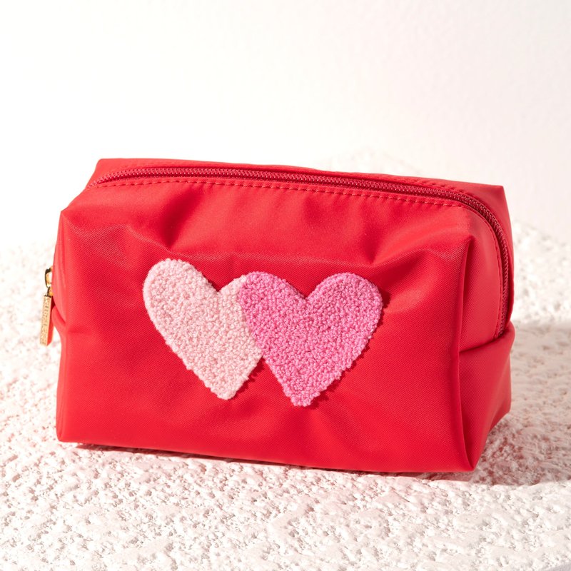 Shiraleah Cara Hearts Cosmetic Pouch In Red