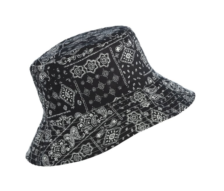 Dallas Reversible Bucket Hat, Black