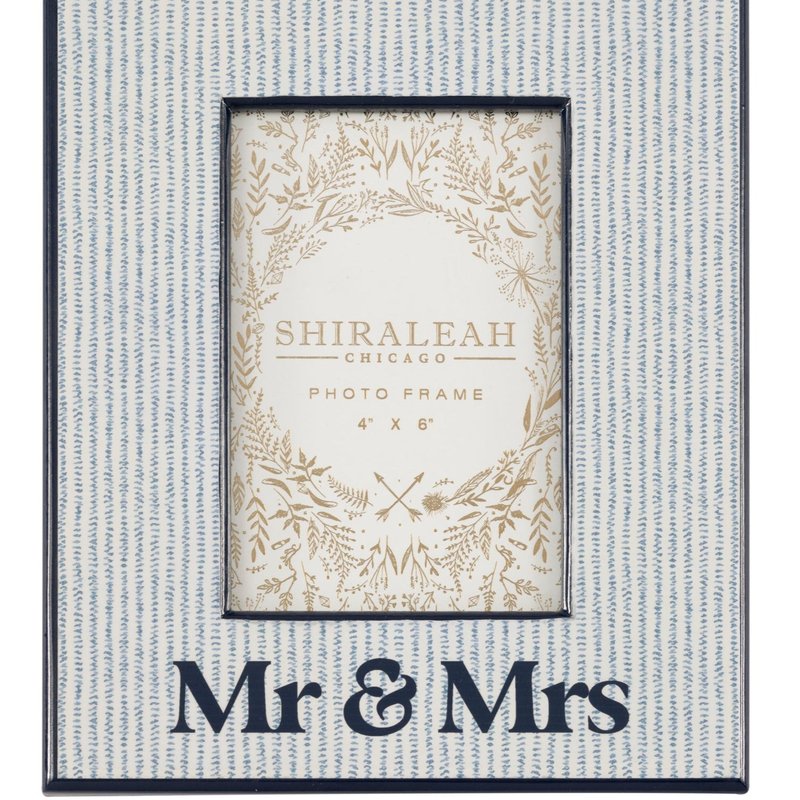 Shop Shiraleah Eden "mr & Mrs" 4" X 6" Picture Frame In Blue