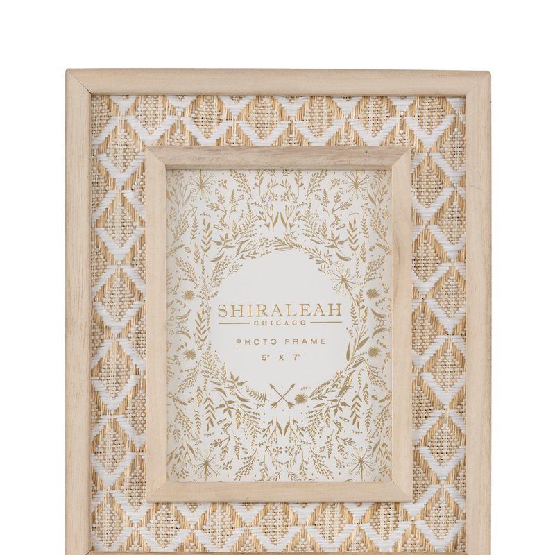 Shiraleah Eden Woven 5" X 7" Picture Frame In White