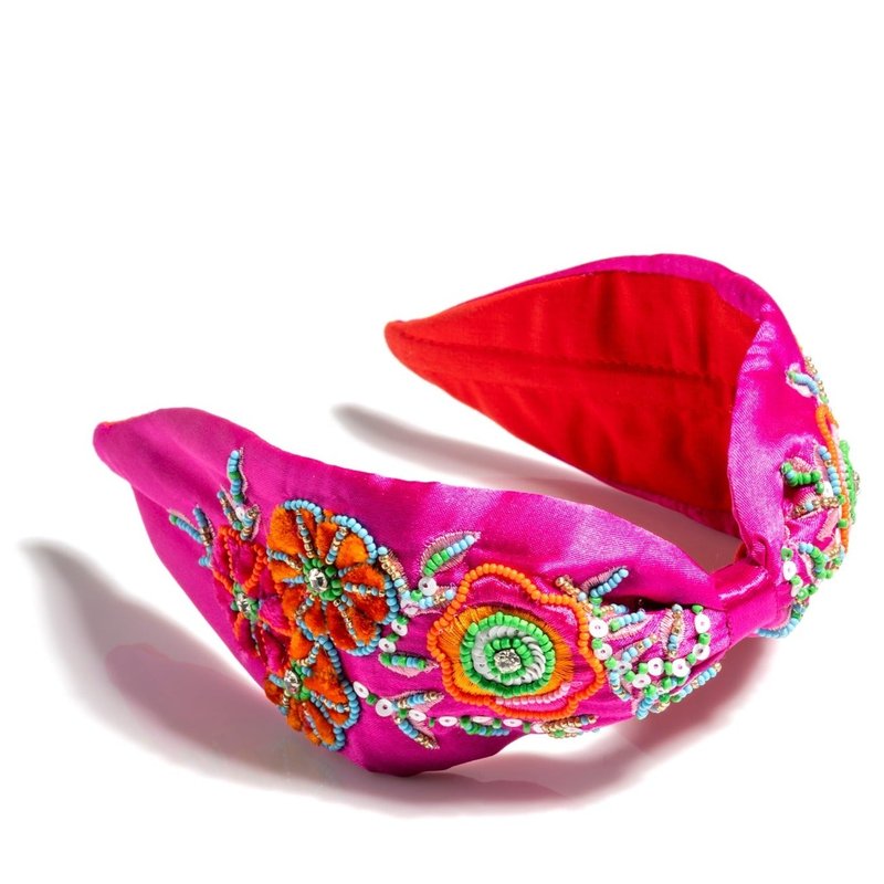 Shop Shiraleah Embellished Wide Headband, Fuchsia In Pink