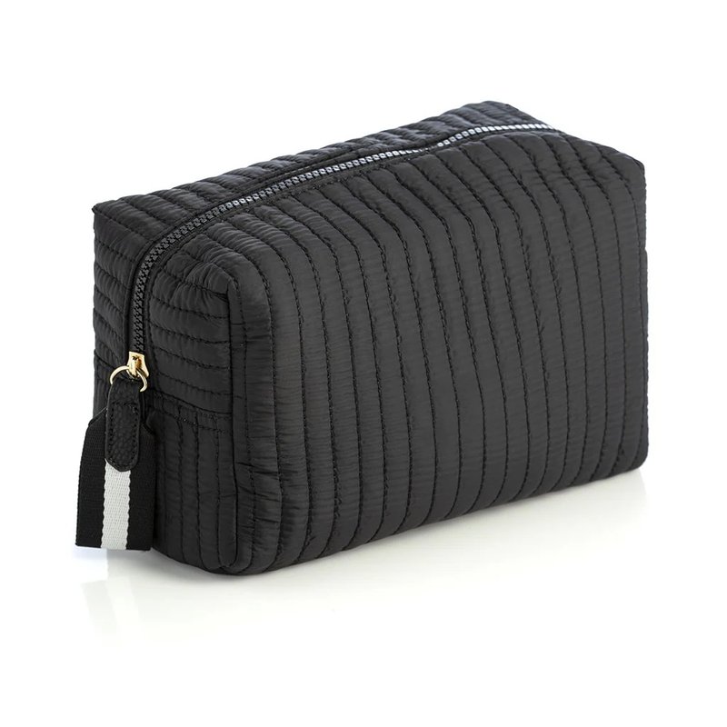 Shop Shiraleah Ezra Large Boxy Cosmetic Pouch In Black