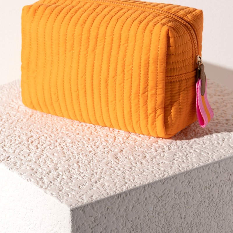 Shiraleah Ezra Large Cosmetic Pouch, Orange
