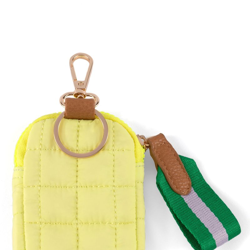 Shiraleah Ezra Quilted Nylon Clip-on Pouch, Citron In Yellow