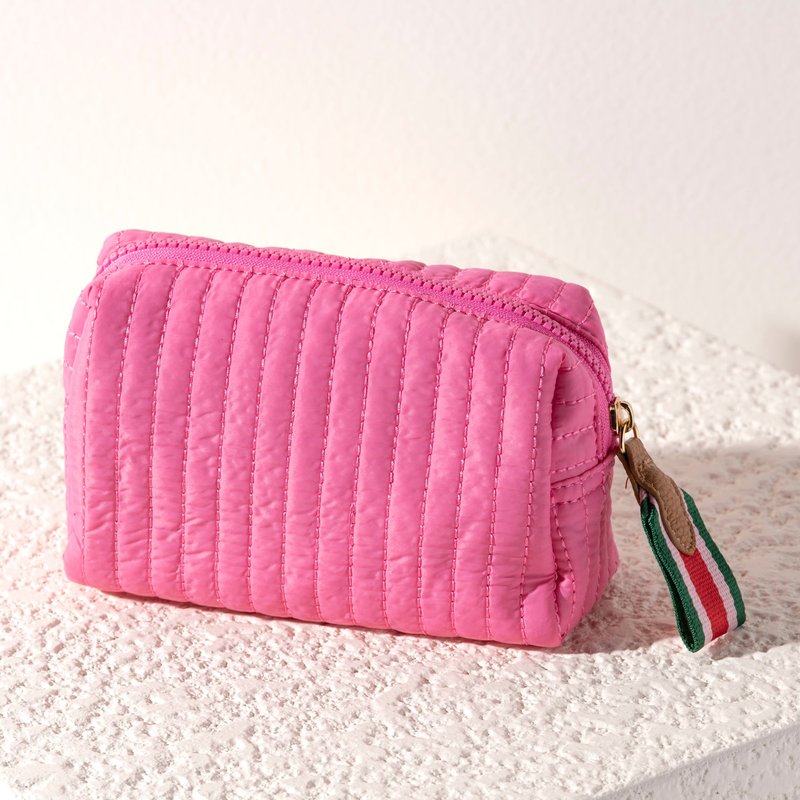 Shiraleah Ezra Small Boxy Cosmetic Pouch In Pink