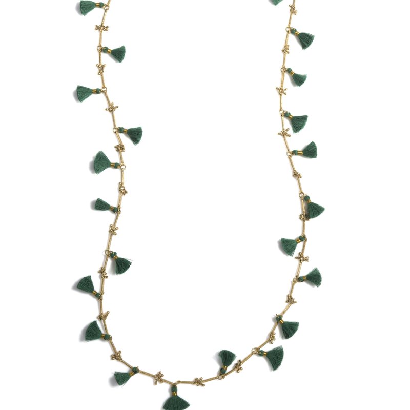 Shiraleah Freya Tassel Necklace In Green