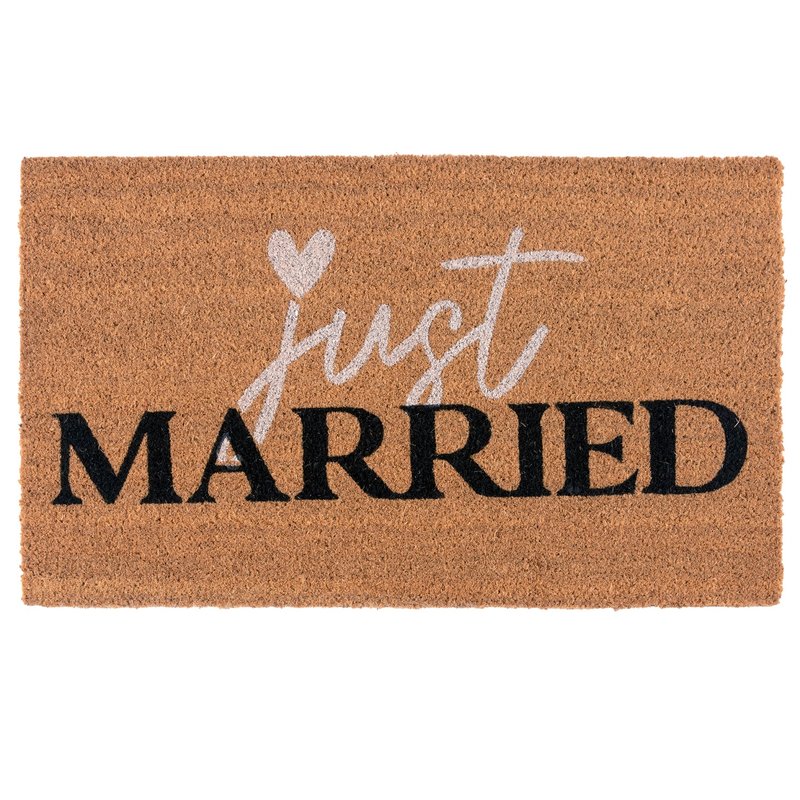 Shop Shiraleah "just Married" Doormat In Brown
